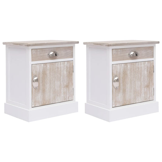 Berkfield Bedside Cabinets 2 pcs 38x28x45 cm Paulownia Wood
