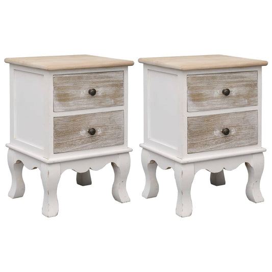 Berkfield Bedside Cabinets 2 pcs 35x30x50 cm Paulownia Wood