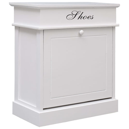 Berkfield Shoe Cabinet White 50x28x58 cm Paulownia Wood