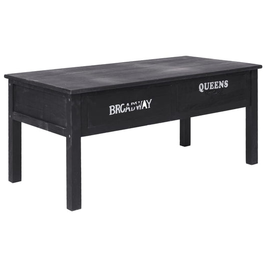 Berkfield Coffee Table Black 100x50x45 cm Wood