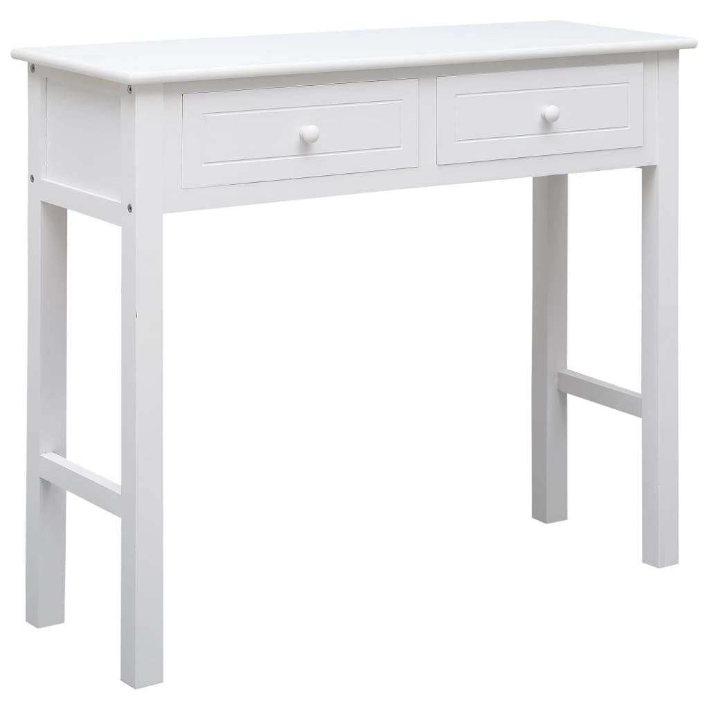 Berkfield Console Table White 90x30x77 cm Wood