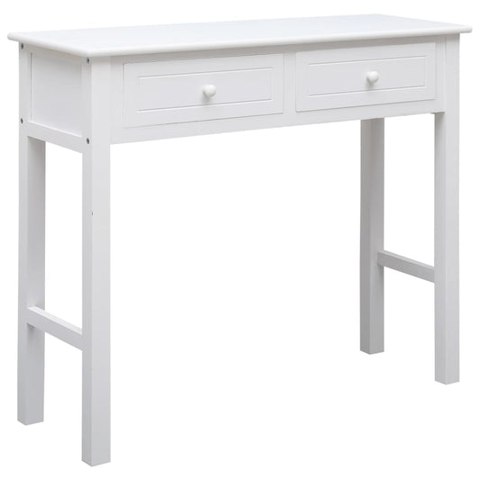 Berkfield Console Table White 90x30x77 cm Wood