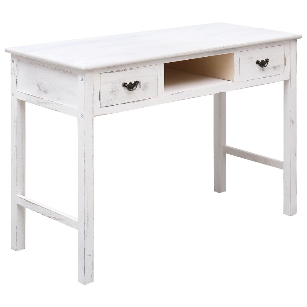 Berkfield Console Table Antique White 110x45x76 cm Wood