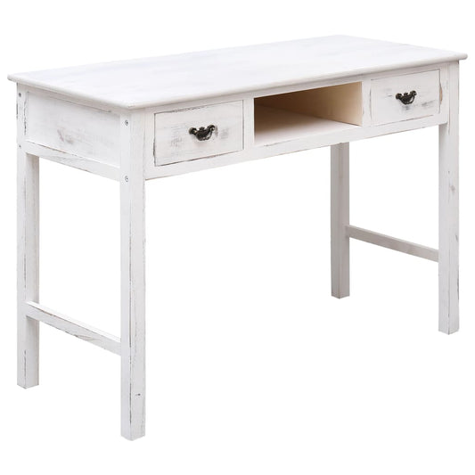 Berkfield Console Table Antique White 110x45x76 cm Wood