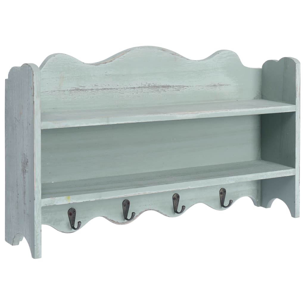 Berkfield Wall Mounted Coat Rack Green 50x10x30 cm Wood