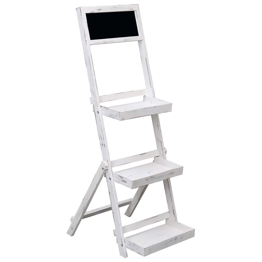 Berkfield Chalkboard Display Stand White 42x40x120 cm Wood