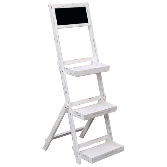 Berkfield Chalkboard Display Stand White 42x40x120 cm Wood