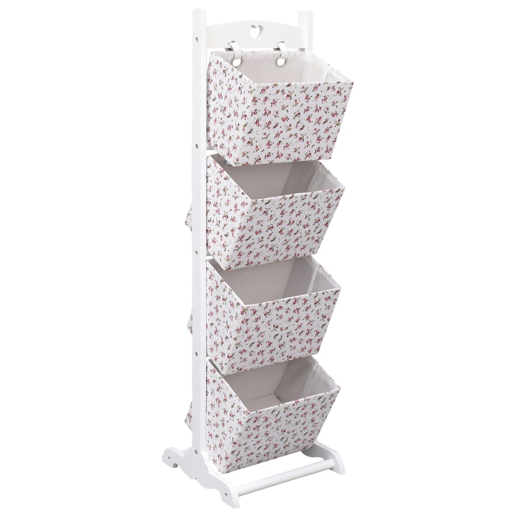 Berkfield 4-Layer Basket Rack Flower 35x35x125 cm Wood