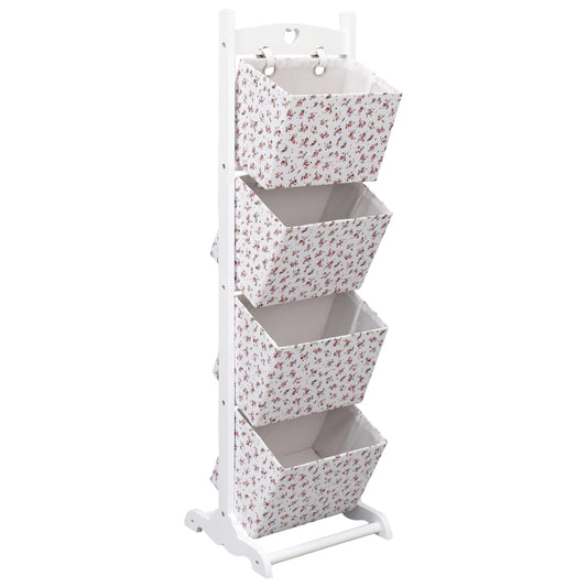 Berkfield 4-Layer Basket Rack Flower 35x35x125 cm Wood