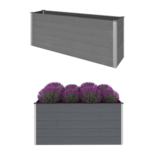 Berkfield Garden Raised Bed Grey 200x50x91 cm WPC