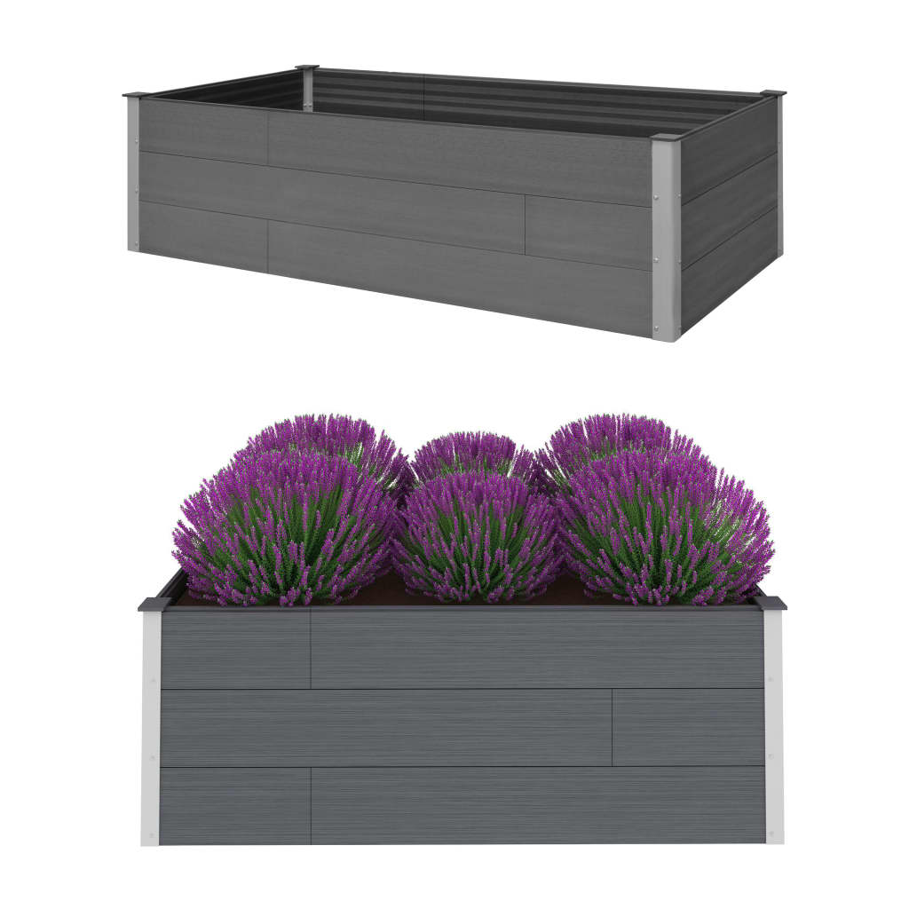 Berkfield Garden Raised Bed Grey 200x100x54 cm WPC