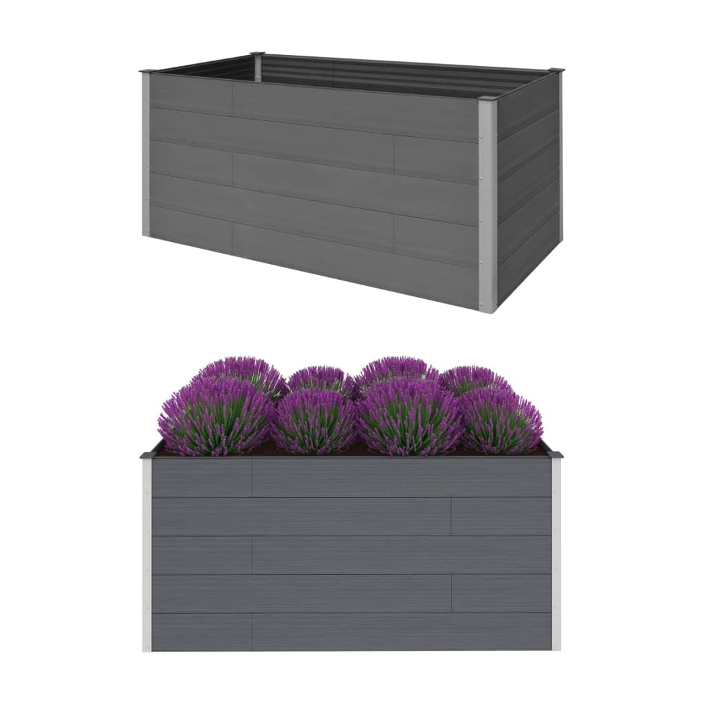 Berkfield Garden Raised Bed Grey 200x100x91 cm WPC