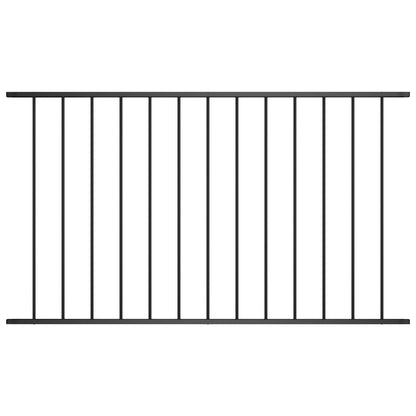 Berkfield Fence Panel Powder-coated Steel 1.7x0.75 m Black