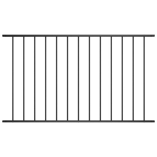 Berkfield Fence Panel Powder-coated Steel 1.7x0.75 m Black