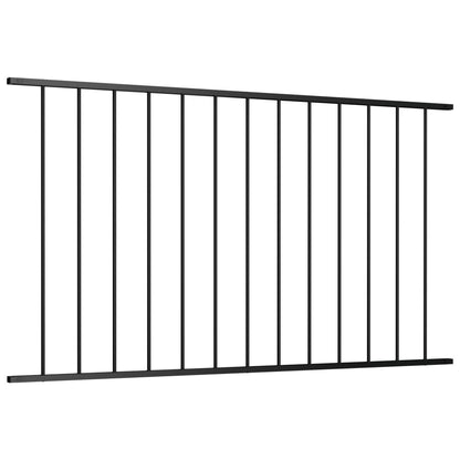 Berkfield Fence Panel Powder-coated Steel 1.7x0.75 m Black