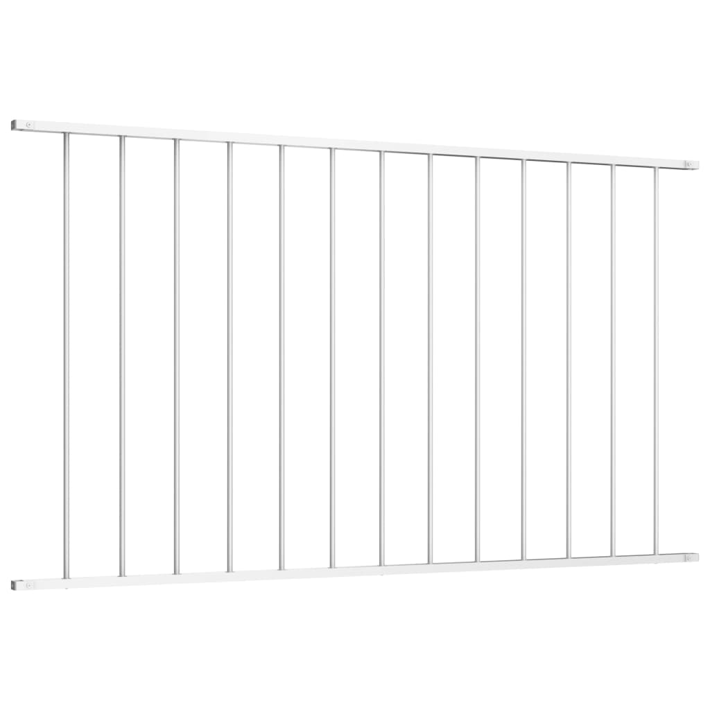 Berkfield Fence Panel Powder-coated Steel 1.7x0.75 m White