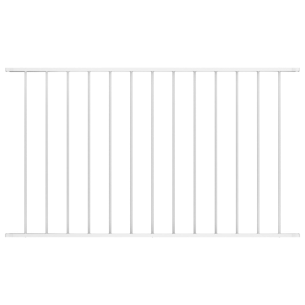 Berkfield Fence Panel Powder-coated Steel 1.7x1.25 m White