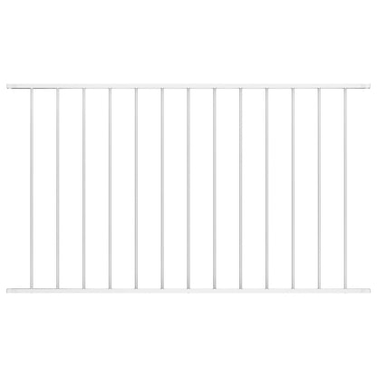 Berkfield Fence Panel Powder-coated Steel 1.7x1.25 m White