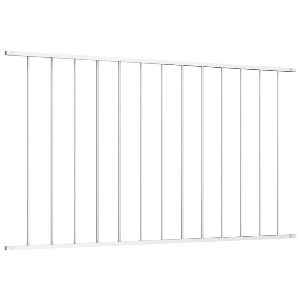 Berkfield Fence Panel Powder-coated Steel 1.7x1.25 m White
