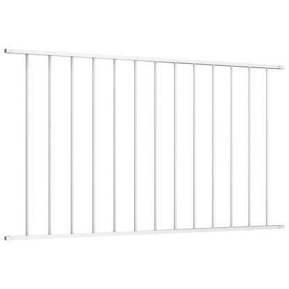 Berkfield Fence Panel Powder-coated Steel 1.7x1.25 m White