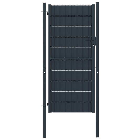 Berkfield Fence Gate PVC and Steel 100x164 cm Anthracite