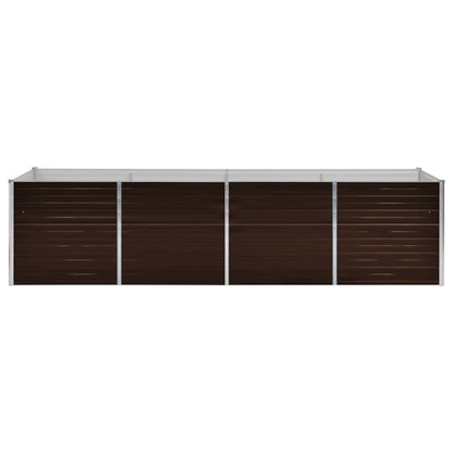 Berkfield Garden Raised Bed Brown 320x80x77 cm Galvanised Steel
