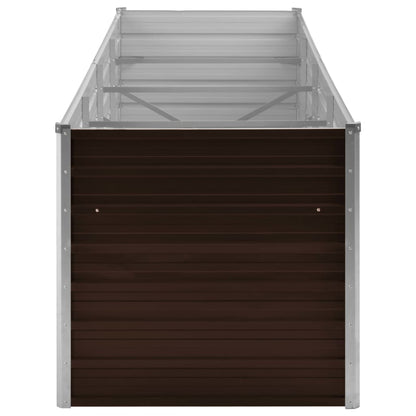 Berkfield Garden Raised Bed Brown 320x80x77 cm Galvanised Steel