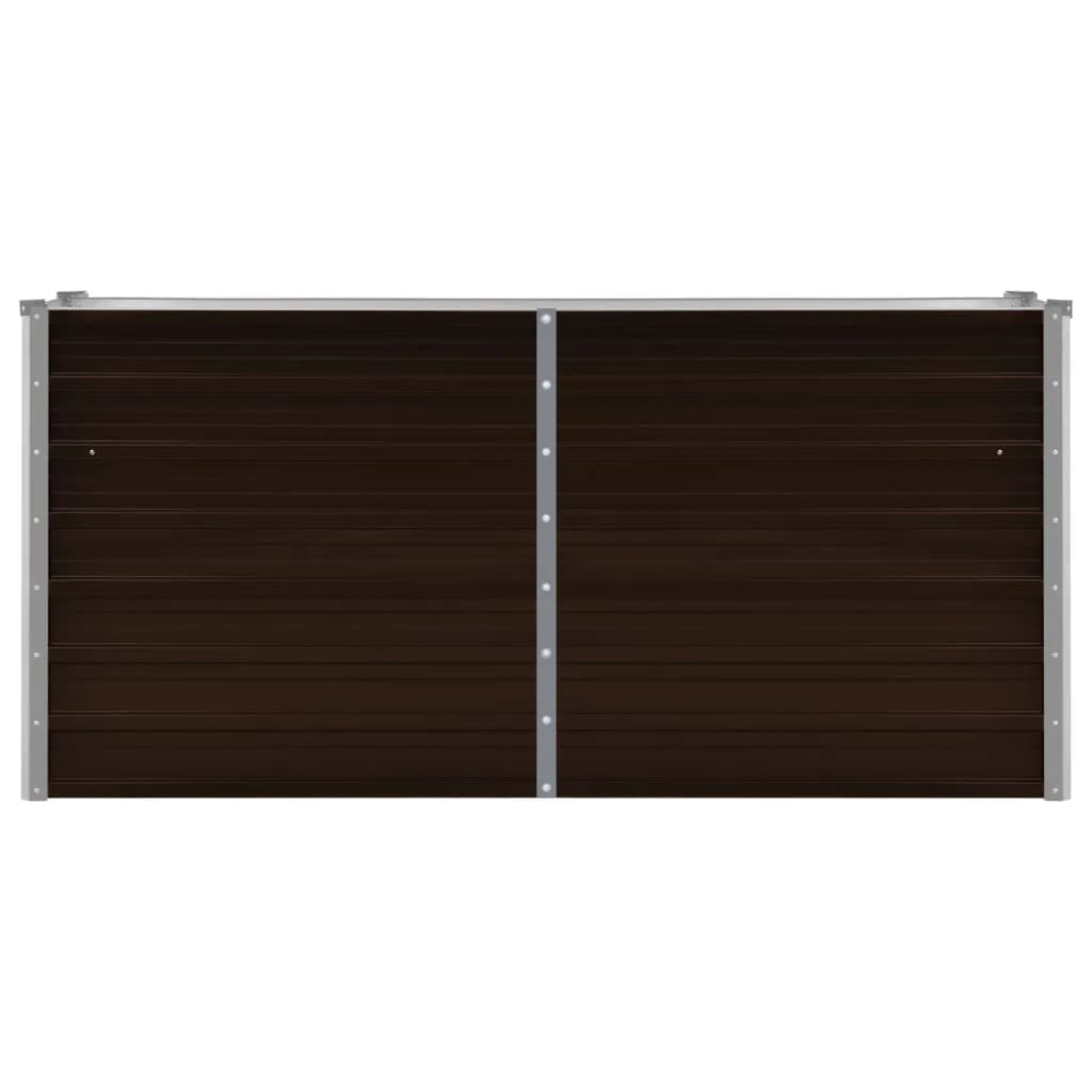 Berkfield Garden Raised Bed Brown 160x40x77 cm Galvanised Steel