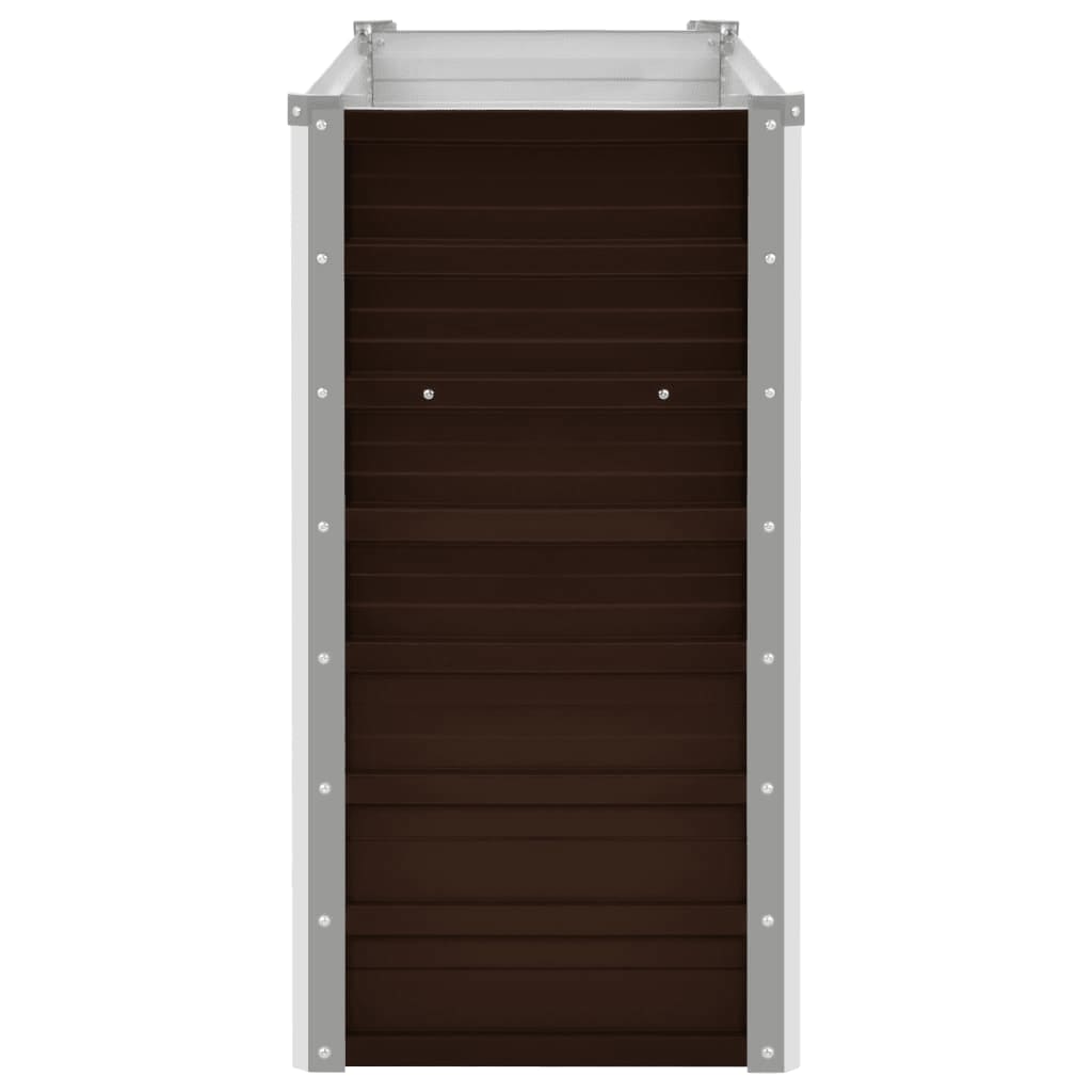 Berkfield Garden Raised Bed Brown 160x40x77 cm Galvanised Steel