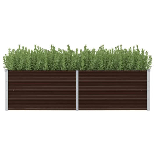 Berkfield Garden Raised Bed Brown 160x40x45 cm Galvanised Steel