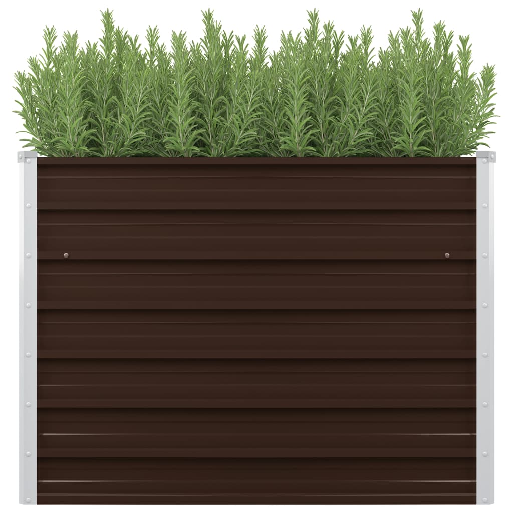 Berkfield Garden Raised Bed Brown 100x40x77 cm Galvanised Steel
