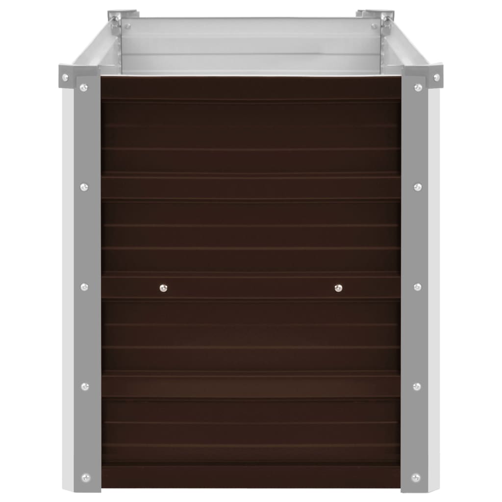 Berkfield Garden Raised Bed Brown 100x40x45 cm Galvanised Steel