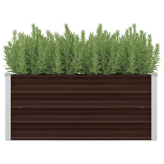Berkfield Garden Raised Bed Brown 100x40x45 cm Galvanised Steel