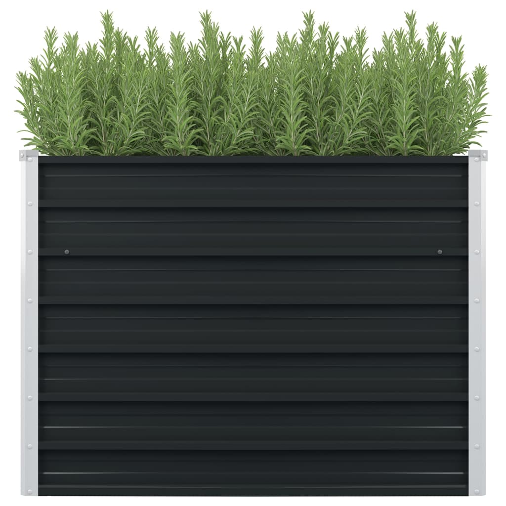 Berkfield Raised Garden Bed Anthracite 100x100x77 cm Galvanised Steel