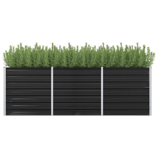 Berkfield Garden Raised Bed Anthracite 240x80x77 cm Galvanised Steel