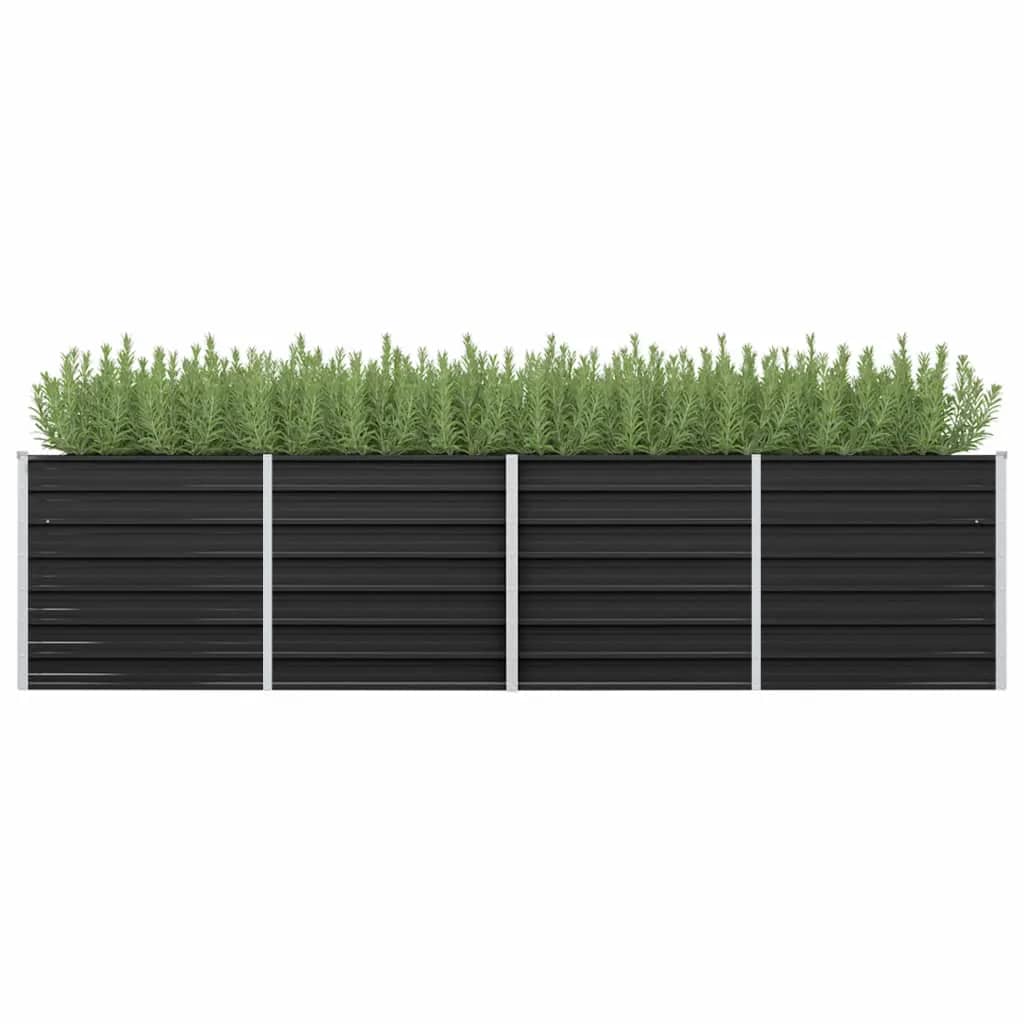 Berkfield Garden Raised Bed Anthracite 320x80x77 cm Galvanised Steel