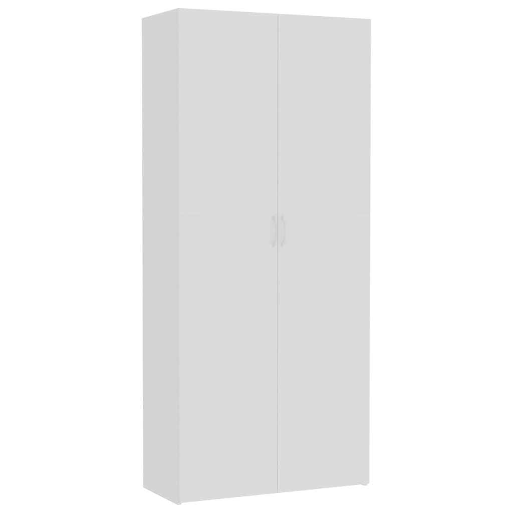 Berkfield Storage Cabinet White 80x35.5x180 cm Engineered Wood