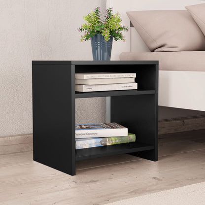 Berkfield Bedside Cabinet Black 40x30x40 cm Engineered Wood