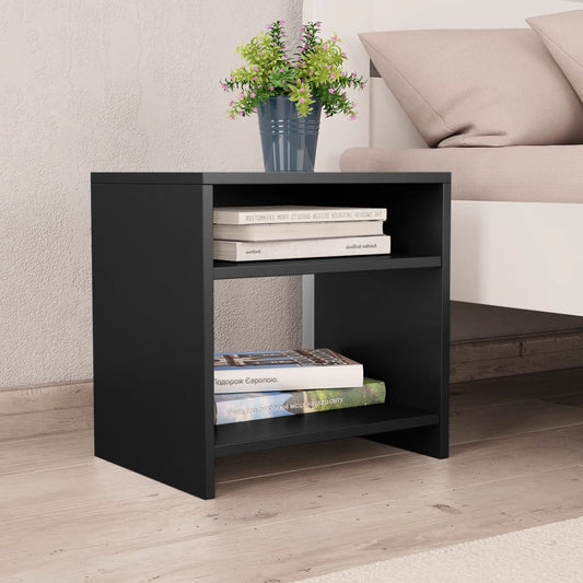 Berkfield Bedside Cabinet Black 40x30x40 cm Engineered Wood