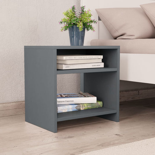 Berkfield Bedside Cabinet Grey 40x30x40 cm Engineered Wood