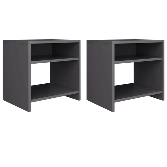 Berkfield Bedside Cabinets 2 pcs Grey 40x30x40 cm Engineered Wood
