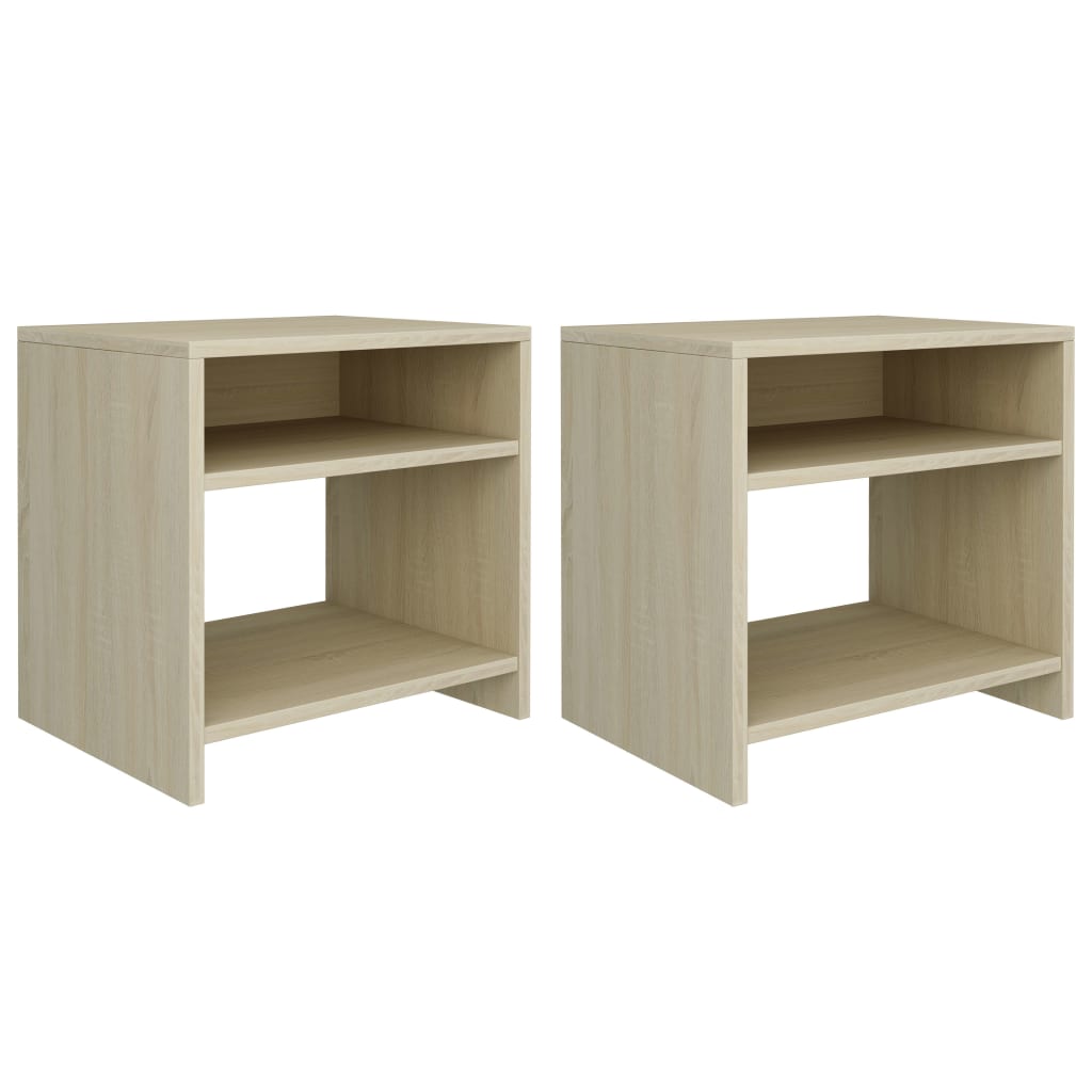 Berkfield Bedside Cabinets 2 pcs Sonoma Oak 40x30x40 cm Engineered Wood