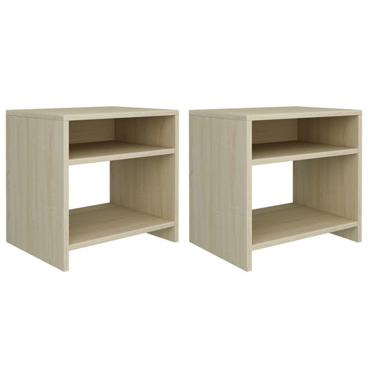 Berkfield Bedside Cabinets 2 pcs Sonoma Oak 40x30x40 cm Engineered Wood