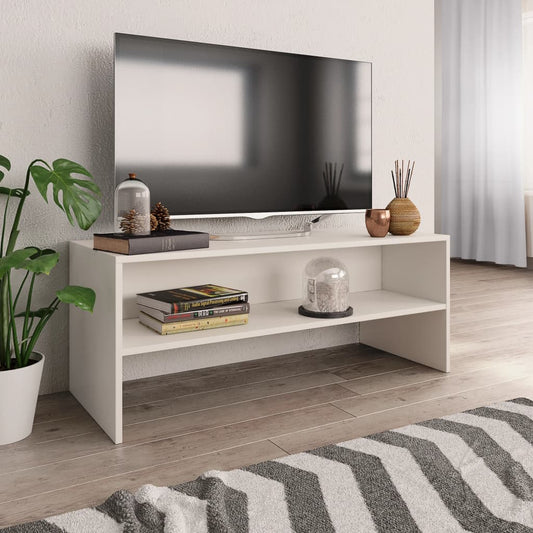 Berkfield TV Cabinet White 100x40x40 cm Engineered Wood
