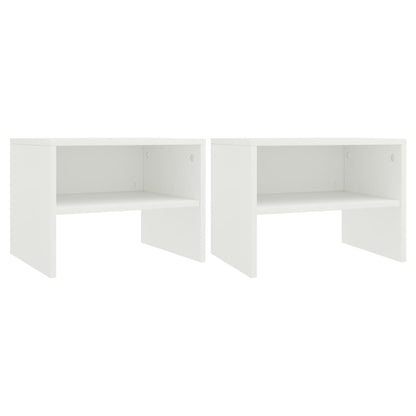 Berkfield Bedside Cabinets 2 pcs White 40x30x30 cm Engineered Wood