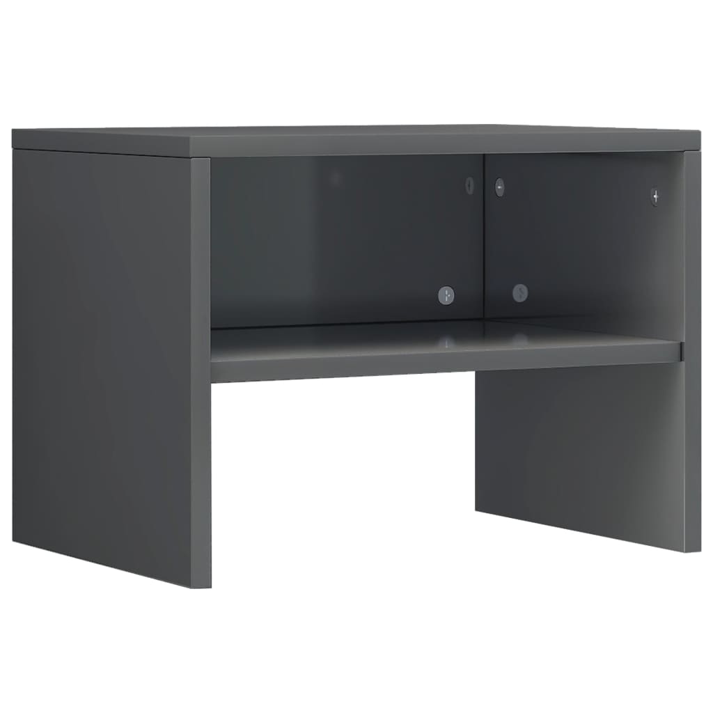 Berkfield Bedside Cabinet High Gloss Grey 40x30x30 cm Engineered Wood