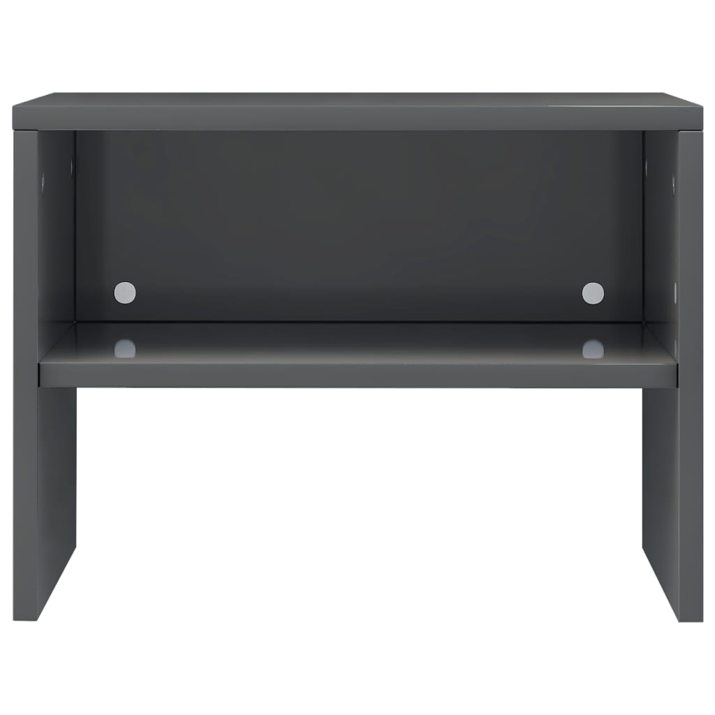 Berkfield Bedside Cabinet High Gloss Grey 40x30x30 cm Engineered Wood
