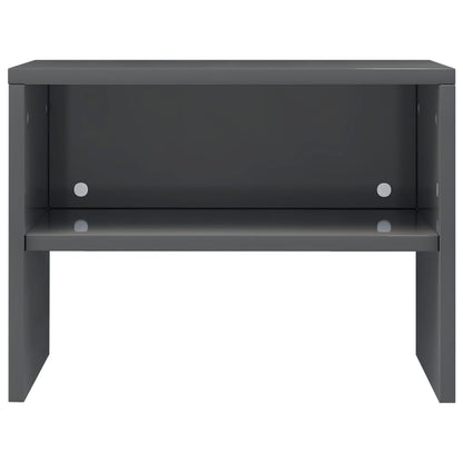 Berkfield Bedside Cabinet High Gloss Grey 40x30x30 cm Engineered Wood