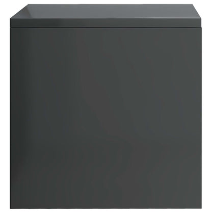 Berkfield Bedside Cabinet High Gloss Grey 40x30x30 cm Engineered Wood