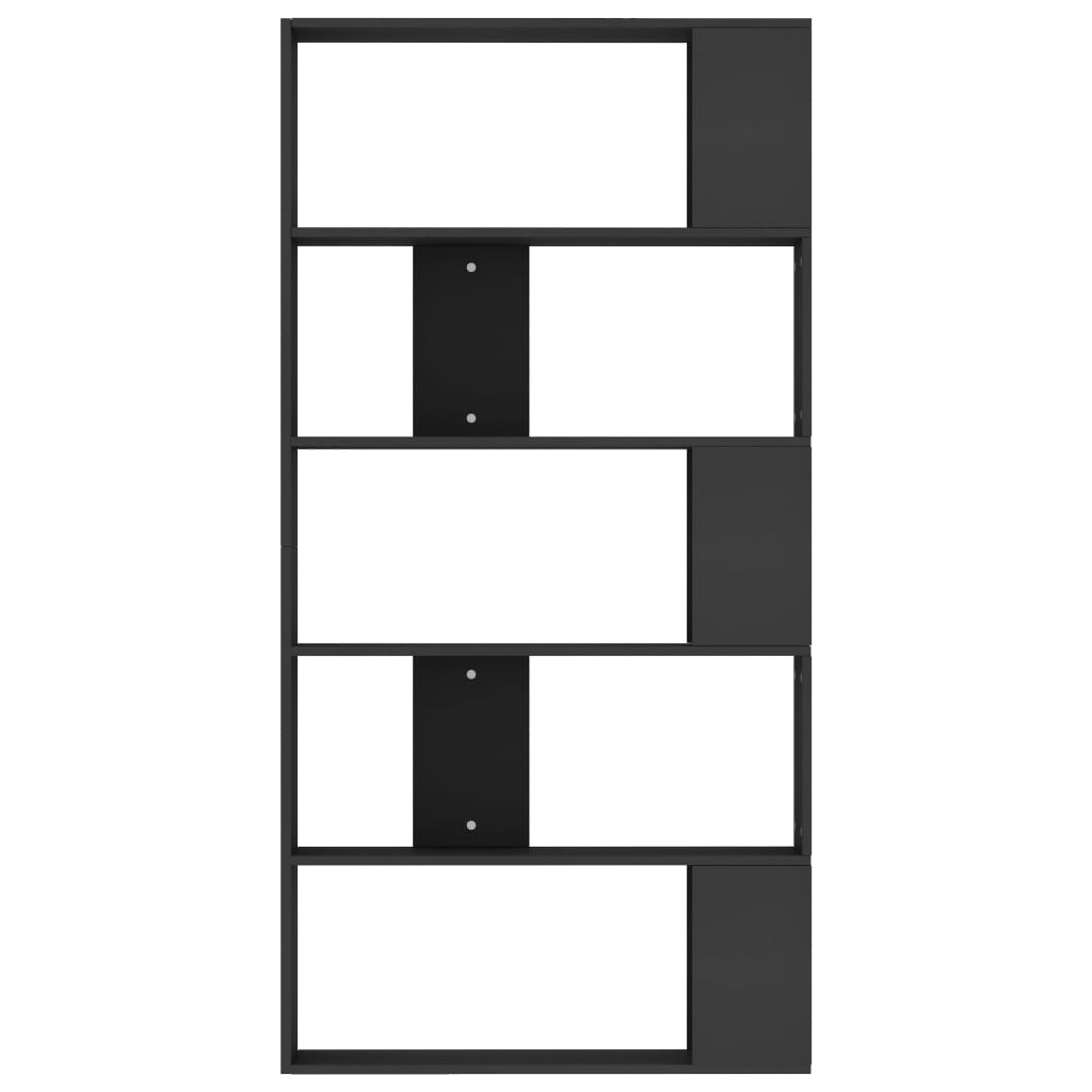 Berkfield Book Cabinet/Room Divider Black 80x24x159 cm Engineered Wood
